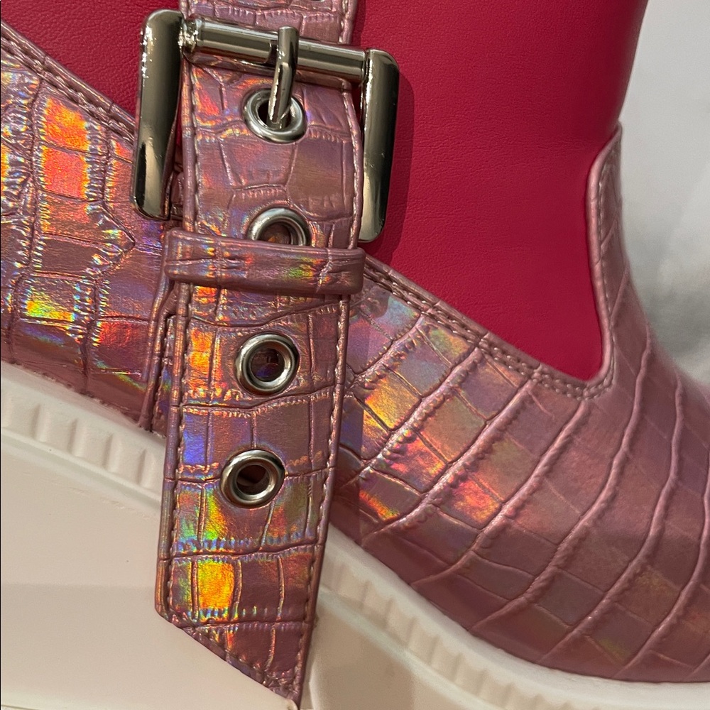 •CAPE ROBBIN• “Esska” Chunky Platform Stud Buckle Multi Ankle Boots // NIB - Picture 9 of 16